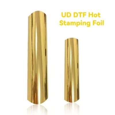 qualidade  Flexible AB UV DTF Gold Film Printing Material Cold Peel Transfer Pet Film fábrica