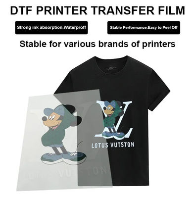 Película de impressão DTF 42cm*100M de tinta branca brilhante