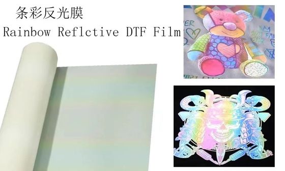 Rolo de filme de transferência de DTF filme de dtf refletor colorido para materiais de impressão DTF de escritório