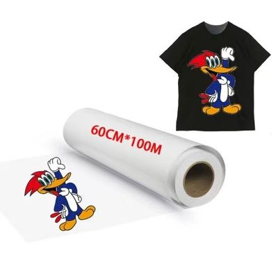 30cm*100m 75U Rolo de filme de liberação para animais de estimação Double-sided Cold Peel Hot Peel Heat Film transparente 30cm para camiseta DTF