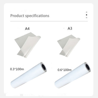 42cm Duplo Lado Matte DTF Hot Peel Film Roll 75mic DTF Film de Impressão Para Vestuário