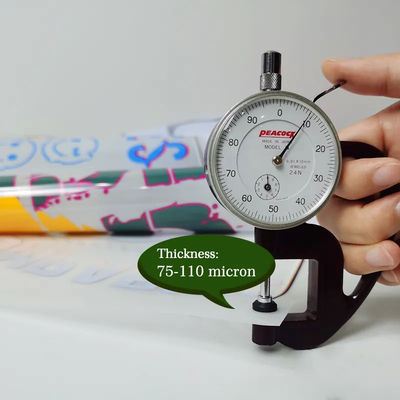 30cm*100m 75U Espessura de liberação de filmes para animais de estimação Rolo de filmes para animais de estimação de duas faces Peel frio Peel quente Peel quente Filme transparente 30cm para camiseta DTF