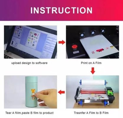 Impressora de adesivos UV DTF Film Cup Wrap Transfer AB Film UVDTF UV DTF Film para caixa de telefone