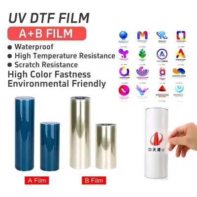 Transferência de Dtf UV Ab Pet Film Roll Ab Transferência de Filme Dtf Pet A3 30cm UV Dtf Film para impressora UV