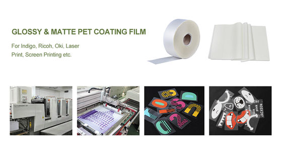 48*64cm Tinta à base de água PET Offset Impressão Film Resistência química 75mic PET filme de libertação