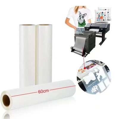 Papel de transferência DTF de 75mic de 30cm*100m com elasticidade para peeling frio/quente