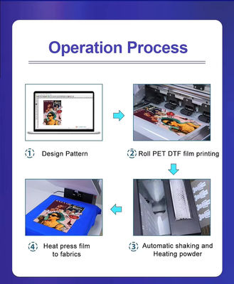 6Pass Impressora DTF de 4m/h com batedor de pó e Maintop 6.1 Software