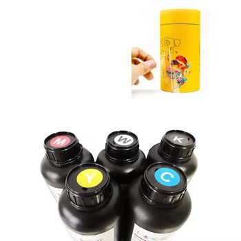 Tinta UV Hard Soft CMYKW Cor Para XP600 TX800 Dx5 Dx7 Cabeça de impressão 500ML