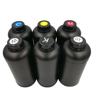 1000ml cmykw Tinta LED-UV para impressão digital impressora a jato de tinta i3200 xp600