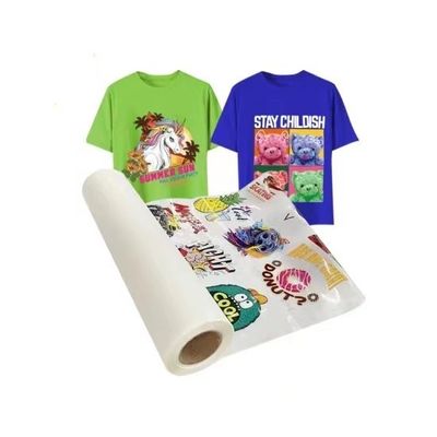 Filme DTF para animais de estimação de lado único duplo 30CM 33CM 60CM 60CM * 100M Transferência de calor de rolagem 75Micron Peeling frio quente