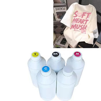 1000ml CMYK Impressão de transferência térmica de têxteis Tinta DTF Branca Para Epson I3200