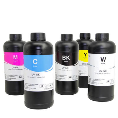 Tinta UV Hard Soft CMYKW Cor Para XP600 TX800 Dx5 Dx7 Cabeça de impressão 500ML
