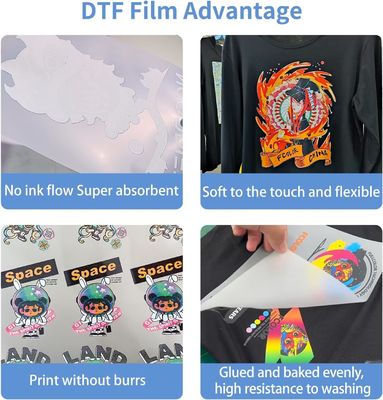 DTF Film Hot Peel Double Matte 30cm*100m Instant Peel filme de impressão de tinta branca