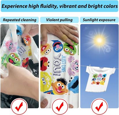 1000ml CMYK Impressão de transferência térmica de têxteis Tinta DTF Branca Para Epson I3200