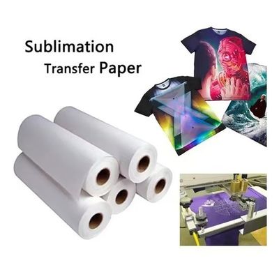 44 polegadas * 100m 29 Gsm Papel de impressão de sublimação respirável Para subimpressão de corantes