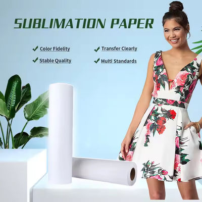 82 g 60 polegadas * 100m Rolo de papel de sublimação de secagem rápida Rolo de papel de impressão de transferência de calor para sublimação