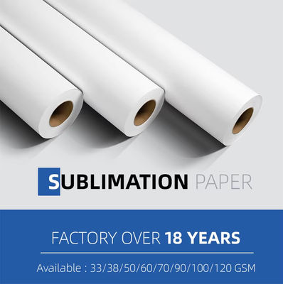 Rolo de papel de sublimação para tecido de poliéster com tinta de impressão digital