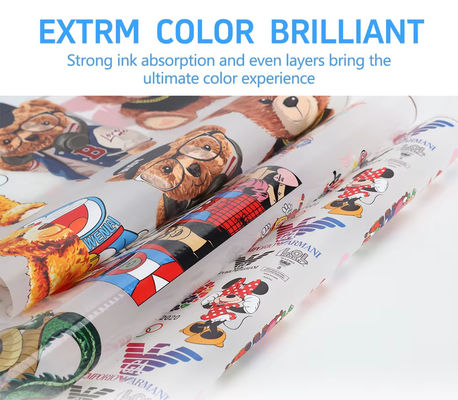 Impressão de tinta branca com DTF PET Film 75mic 33cm Perfeito para impressão personalizada em tecidos e vestuário