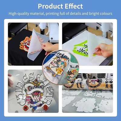 Película de transferência de PET DTF 33CM x 100M perfeita para impressões personalizadas detalhadas de roupas com tinta branca