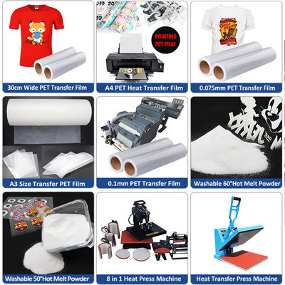 220V / 110V A3 DTF Impressora Máquina de Impressão de Película PET para Transferência de T-Shirt