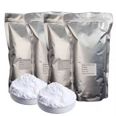 DTF branco e preto TPU pó de fusão a quente para impressões vibrantes (1kg, 5kg) Usando transferência de calor